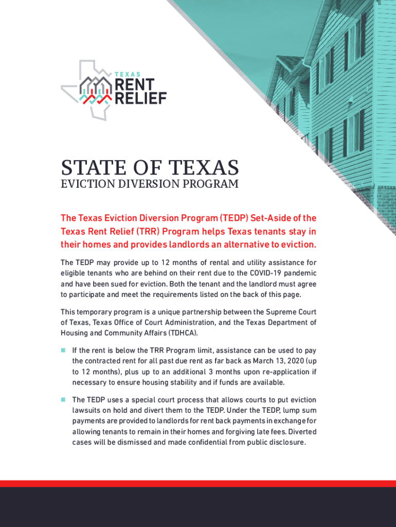 TX Eviction Diversion Program Form 2021-2024