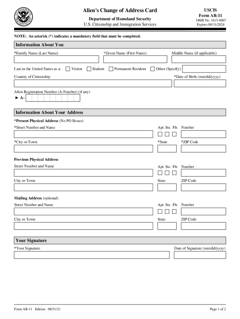 Citizenship Immigration Services  Form