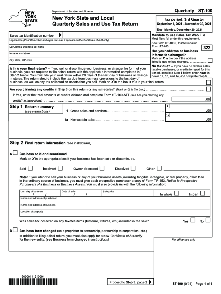 St 100 2021 2024 Form Fill Out And Sign Printable PDF Template St 100 2021 2024 Form Fill Out And Sign Printable PDF Template