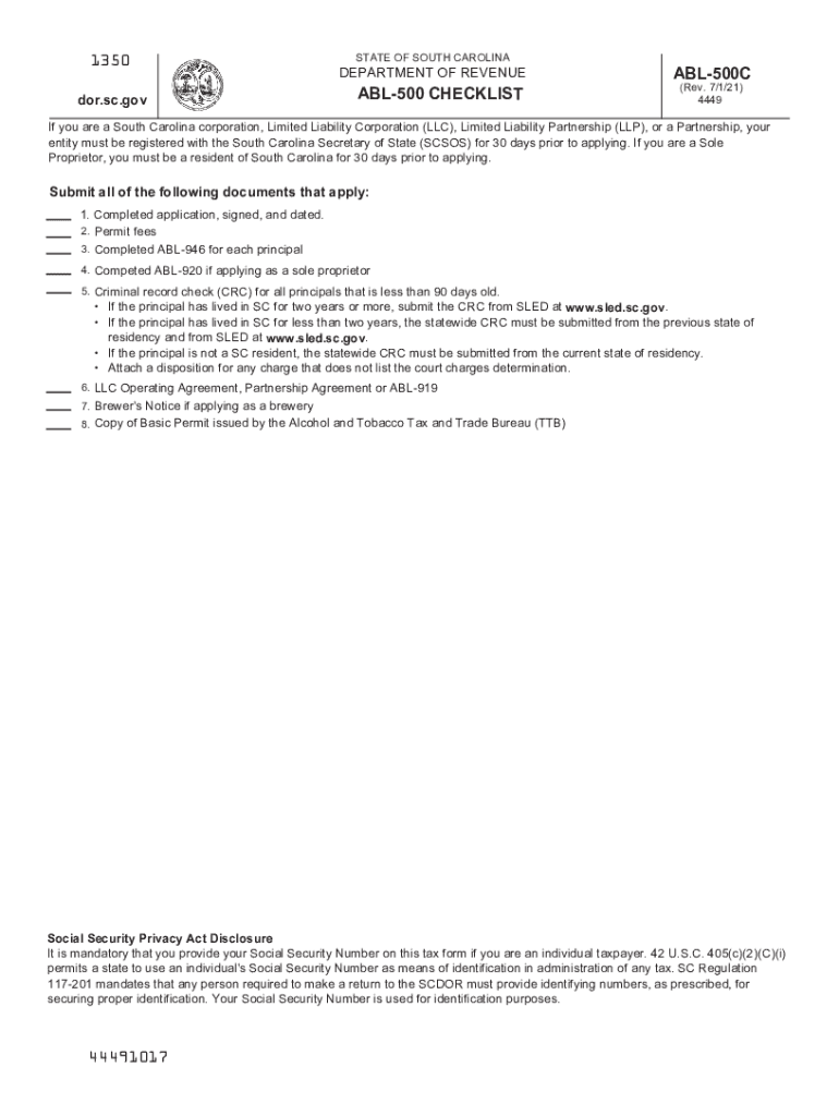  Fillable Online SC4506 South Carolina Department of 2021