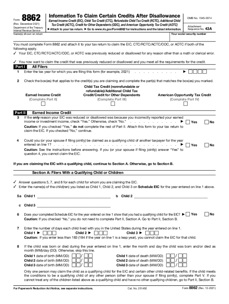  Form 8912 Credit to Holders of Tax Credit Bonds 2021