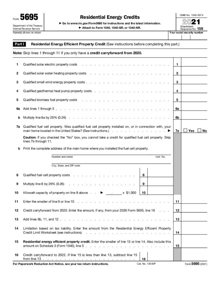  Www Irs Govpubirs Pdf2021 Form 5695 Internal Revenue Service 2021