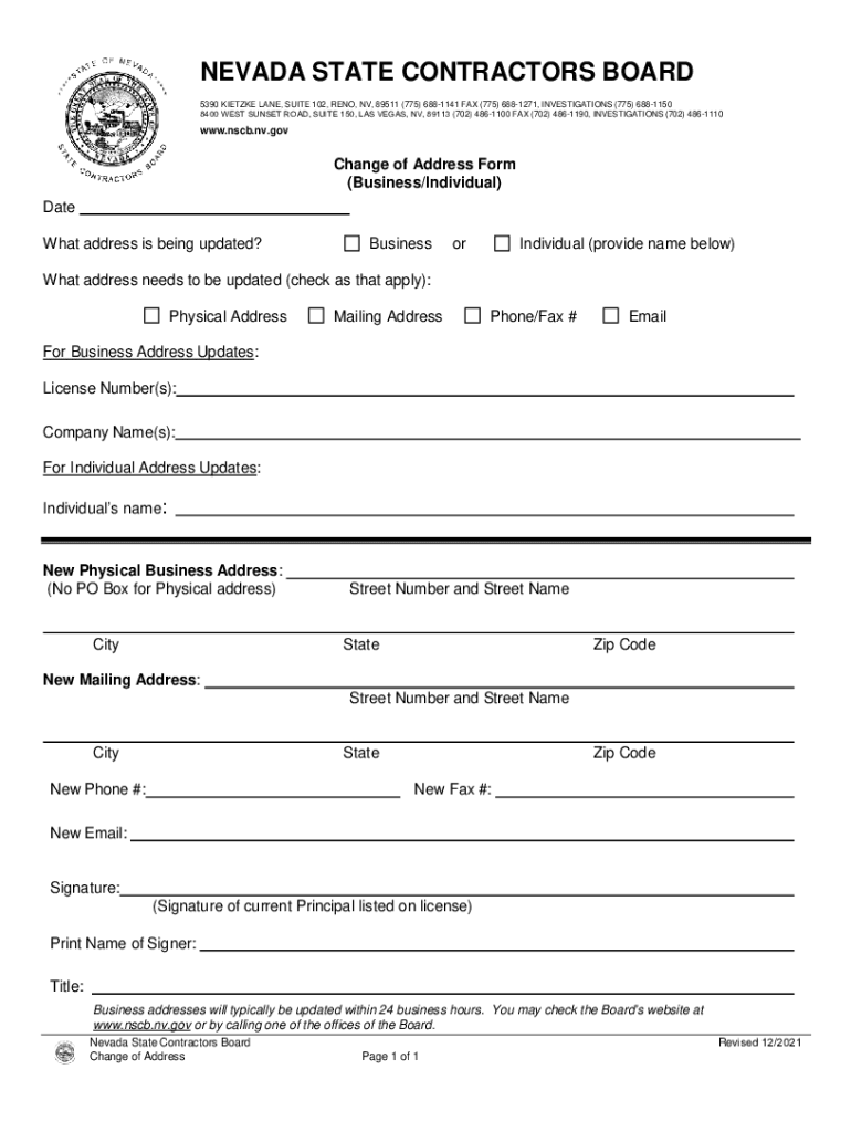 License Application Form Nvcontractorsboard Com