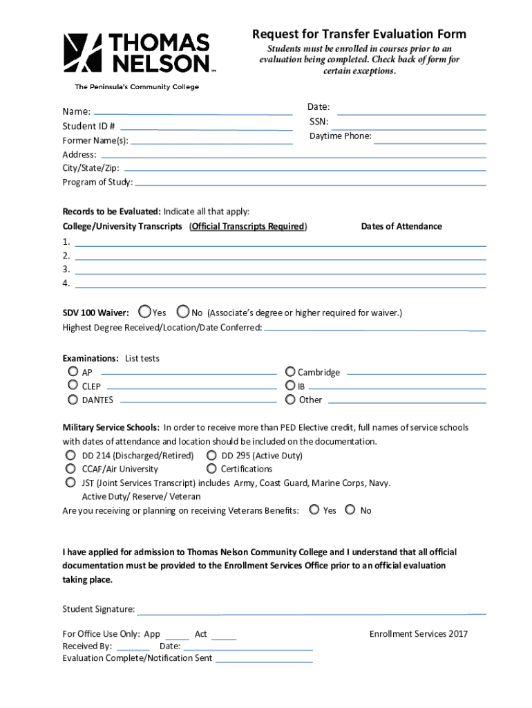 Course Evaluation Request Form University of California