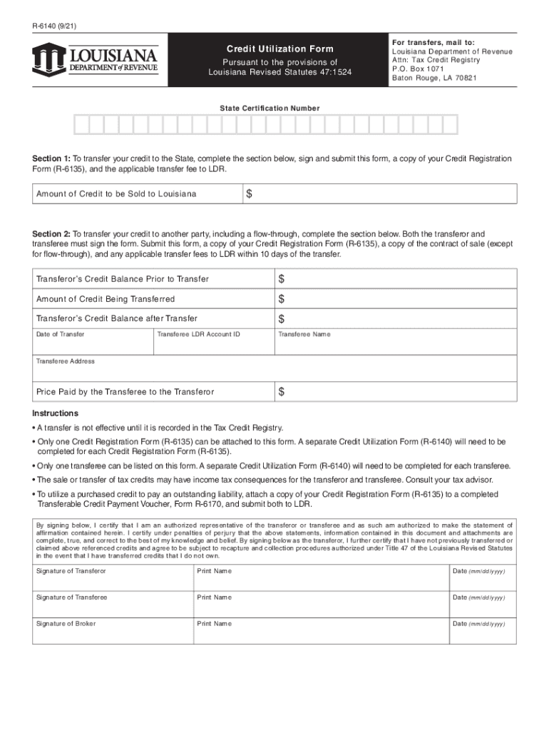  LA R 6140 Form 2021-2024