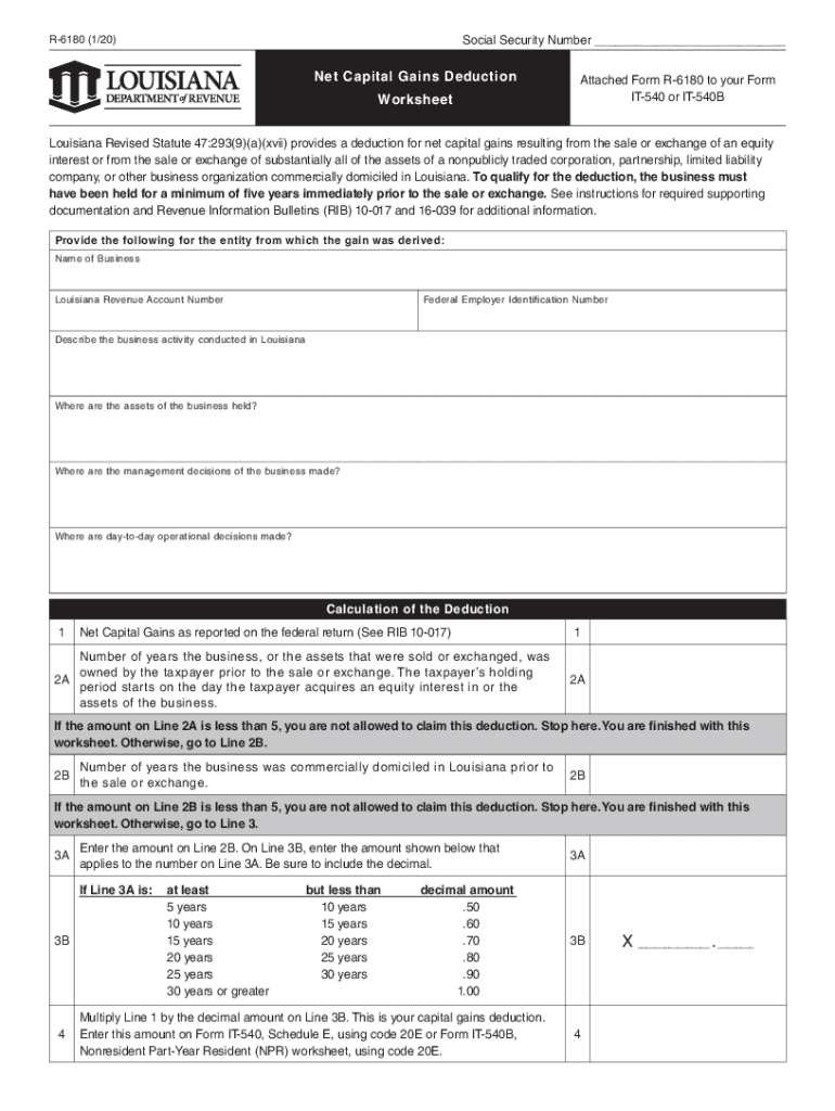 Louisiana R 6180  Form