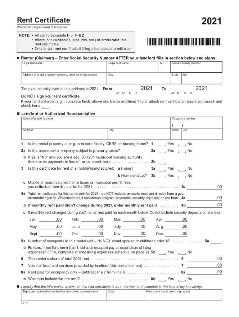  I 017 Rent Certificate Fillable 2021-2024