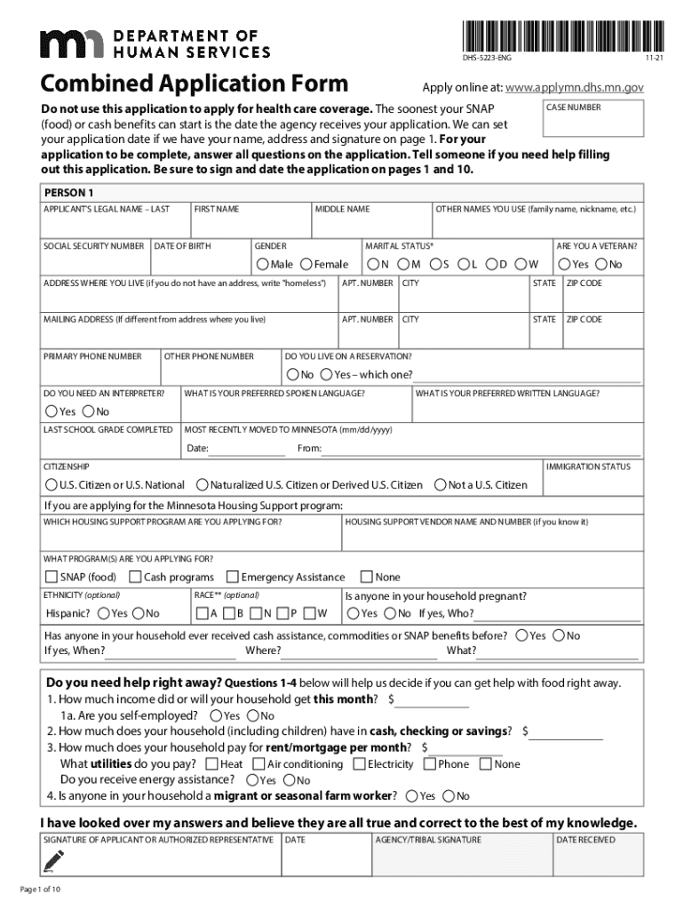  Ramsey County Combined Application Form 2021