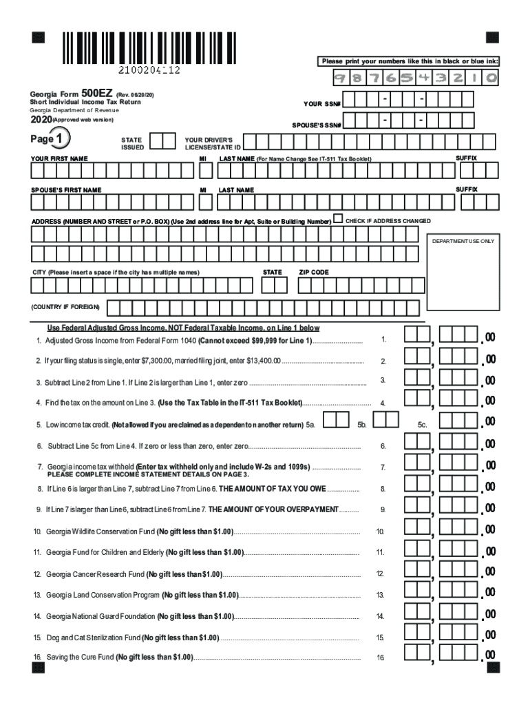 Georgia Income Tax Complete With Ease Airslate Signnow