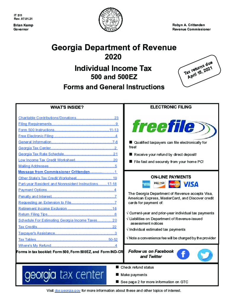 Georgia State Income Tax Forms and Instructions