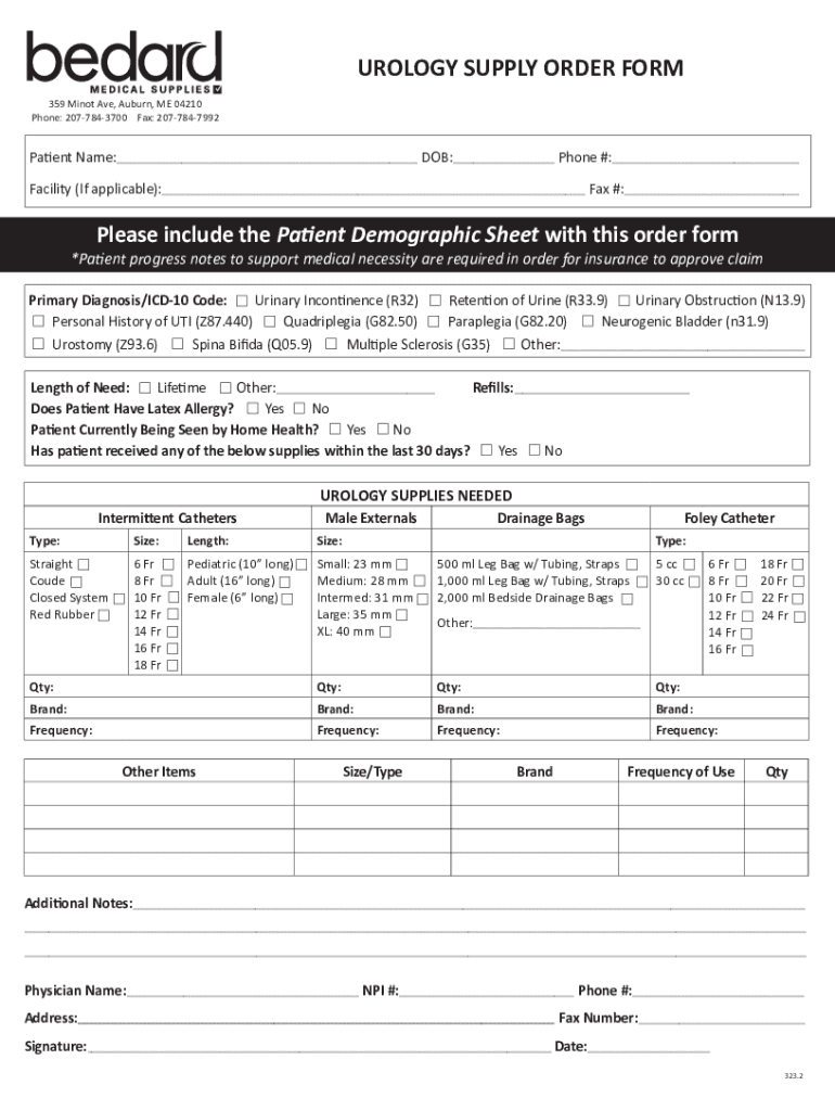 Please Include the Patient Demographic Sheet with This  Form