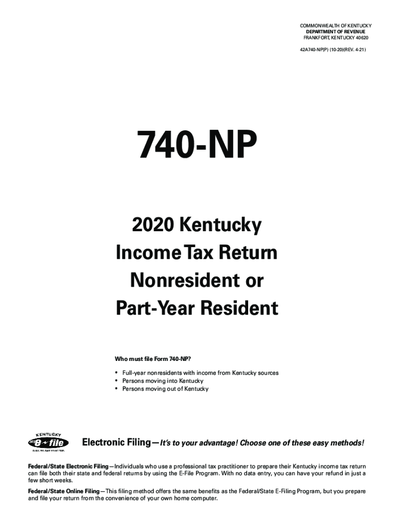  Individual Income Tax Department of RevenueDepartment of Revenue KentuckyIndividual Income Tax Department of RevenueIndividual I 2020
