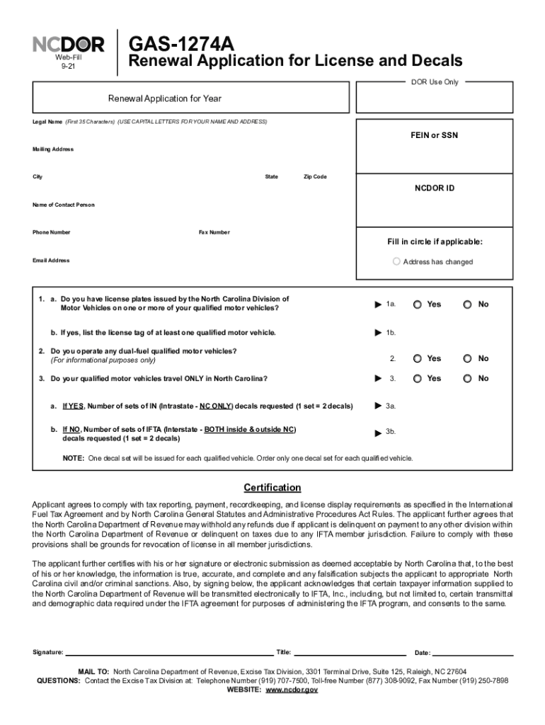 Nc Ifta  Form