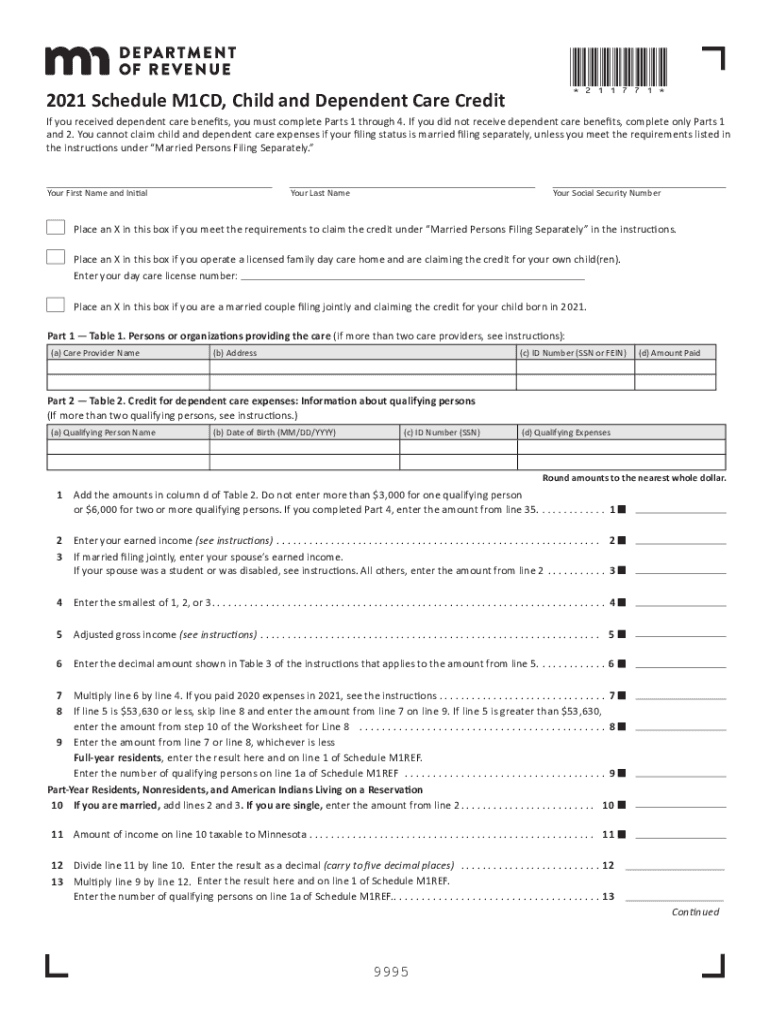  Www Revenue State Mn Uschild and Dependent CareChild and Dependent Care CreditMinnesota Department of Revenue 2021