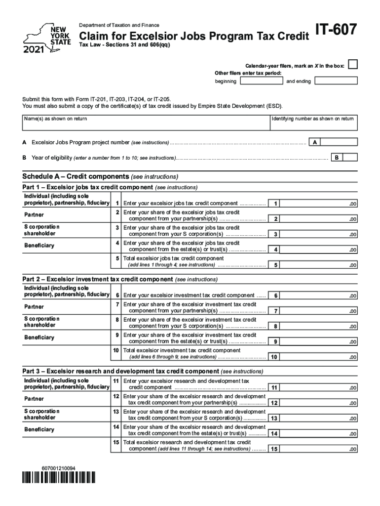  Www SignNow Comfill and Sign PDF Form104568Instructions for Form CT 607 Claim for Excelsior Jobs Fill 2021