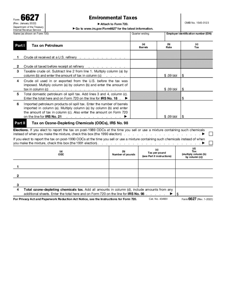  Go to Www Irs GovForm6627 Internal Revenue Service 2022