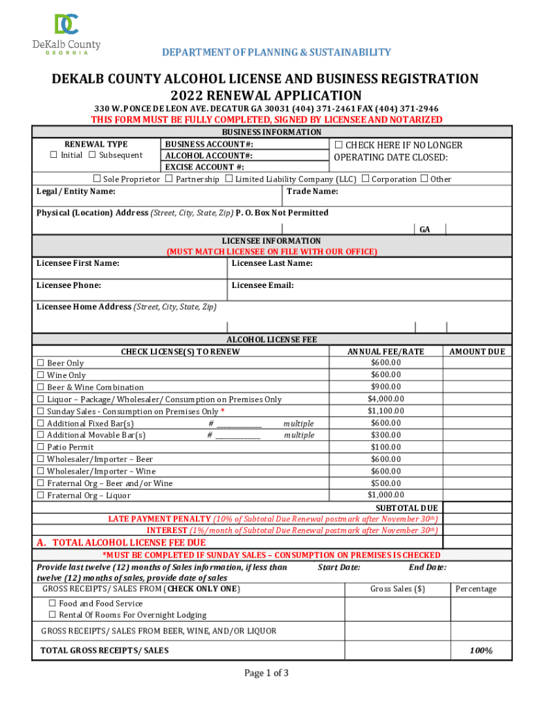 Www Dekalbcountyga GovsitesdefaultDEKALB COUNTY BUSINESS REGISTRATION APPLICATION  Form