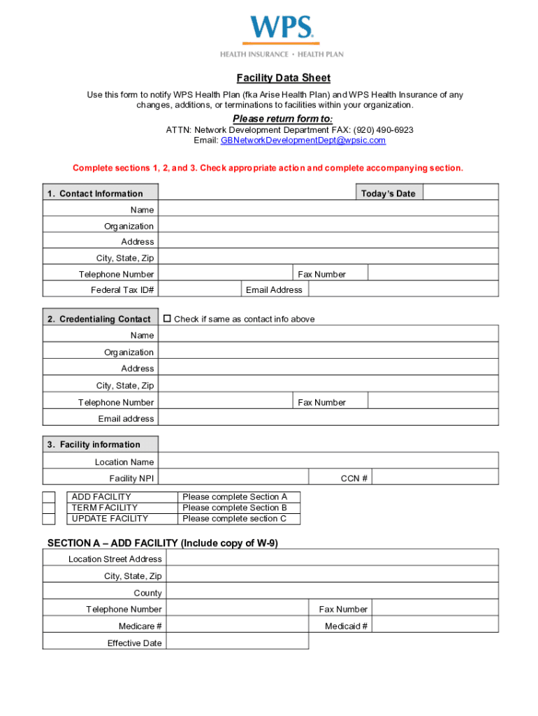 Fillable Online Use This Form to Notify Arise Health Plan