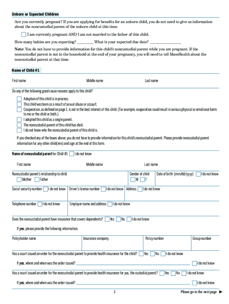 Get and Sign Www pdfFiller Com334408022 Ncp 1 Lppdf MassMasshealth Non Custodial Parent Form Fill Online, Printable