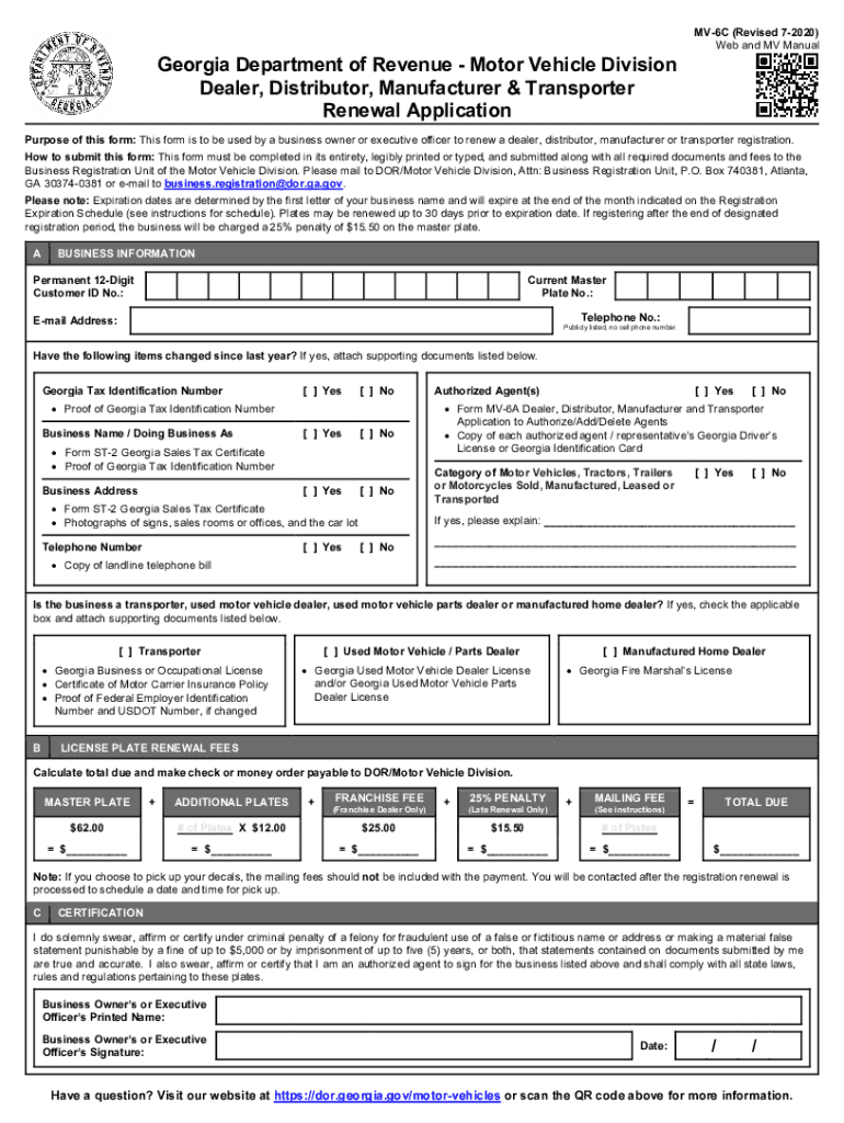  Department of Revenue Motor Vehicle Division Dealer 2021-2024