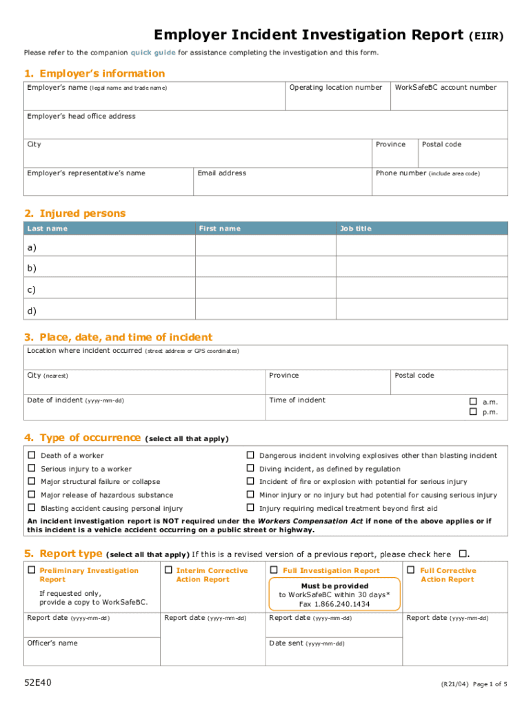 How to Write an Incident Report Templates VenngageHow to Write an Incident Report Templates VenngageEmployer Incident Investigat  Form