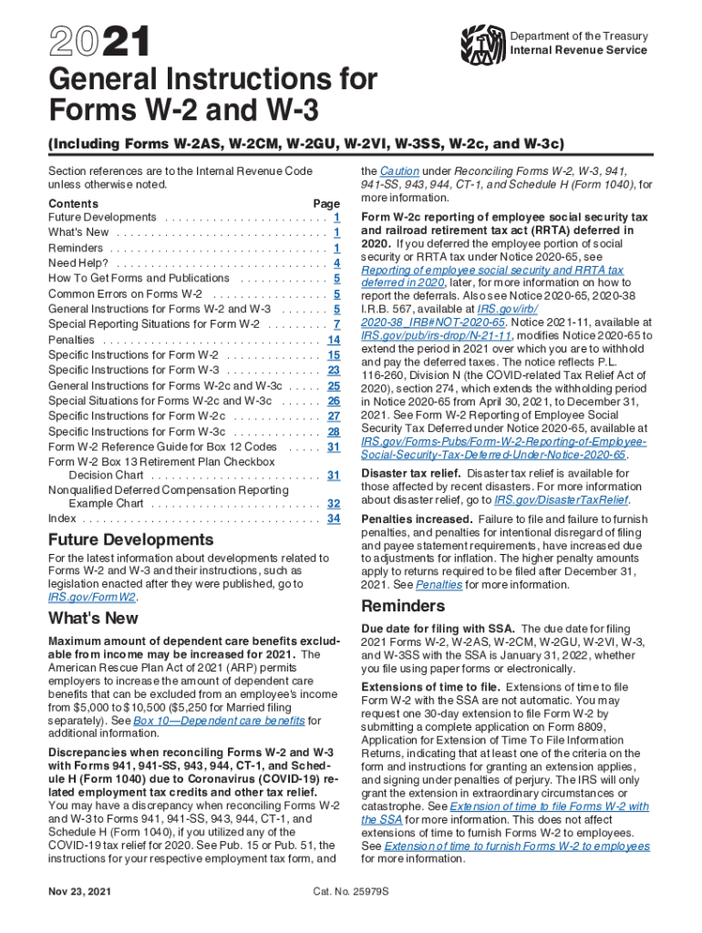  General Instructions for Forms W 2 and W 3About Form W 2, Wage and Tax StatementInternal General Instructions for Forms W 2 and  2021