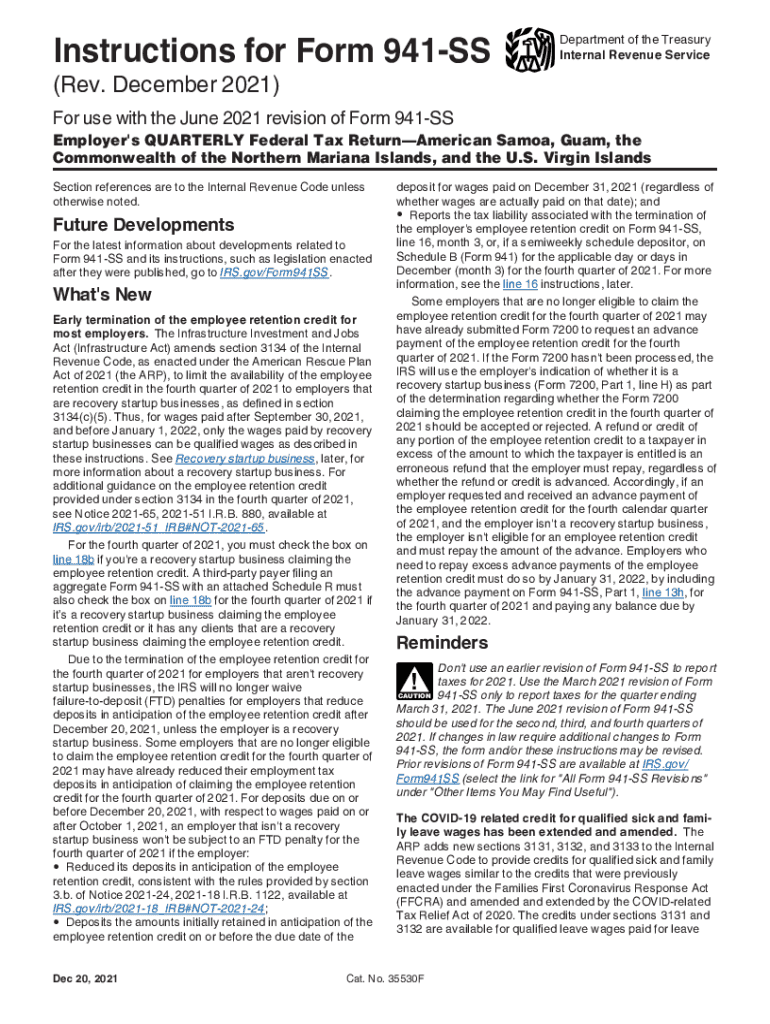  Www Irs Govpubirs PdfInstructions for Form 941 Rev June 2021