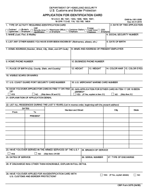 Cbp Form 3078