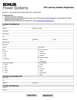 Kps Learning Academy Registration  Form