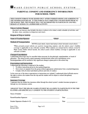 The Parental Consent Form Wake County Public School System Wcpss