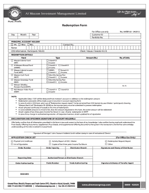 Meezan Redemption Form