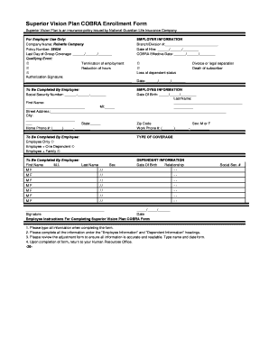 Superior Vision Enrollment Form