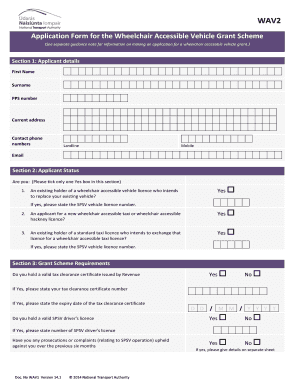 Wheelchair Application Form