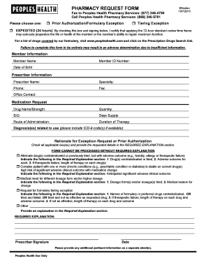 Pharmacy Request Form Peoples Health Your