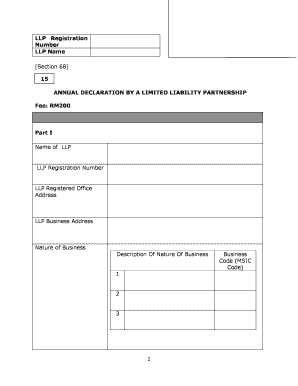 Llp Annual Declaration  Form