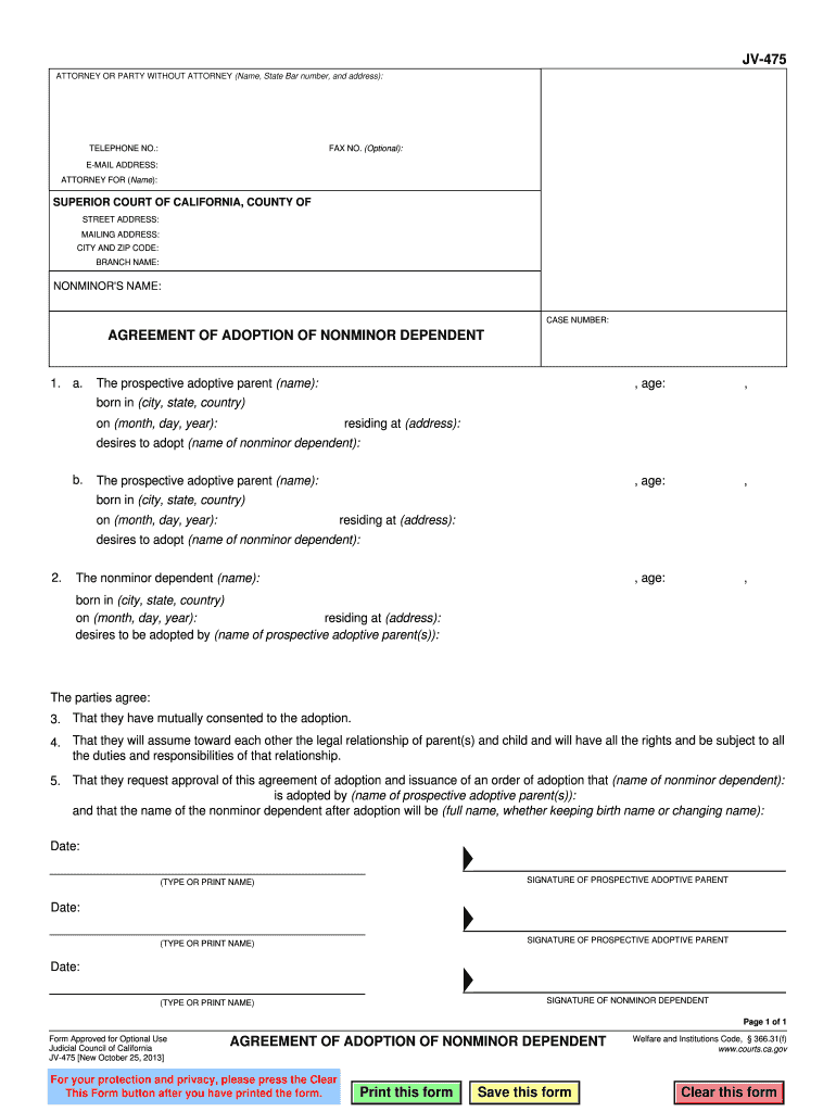 Agreement Dependent Form