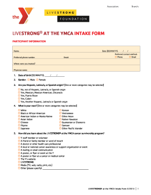 Ymca Form 2023 - Printable Forms Free Online