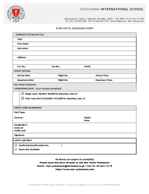 Flat Booking Form in Word Format
