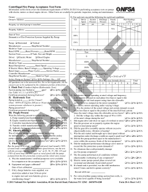 Nfpa Fire Pump Testing Forms