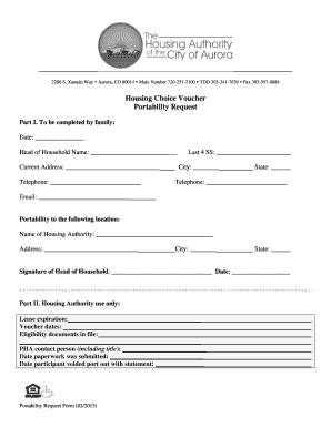 Portability Request Form Aurora Housing Authority Colorado Aurorahousing