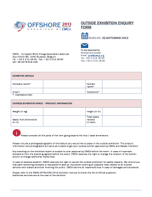 Exhibition Visitor Form Template