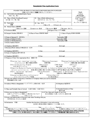 Visa Paper  Form