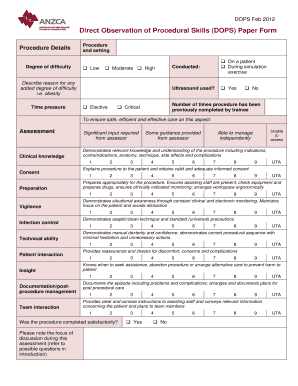 Dops Checklist  Form