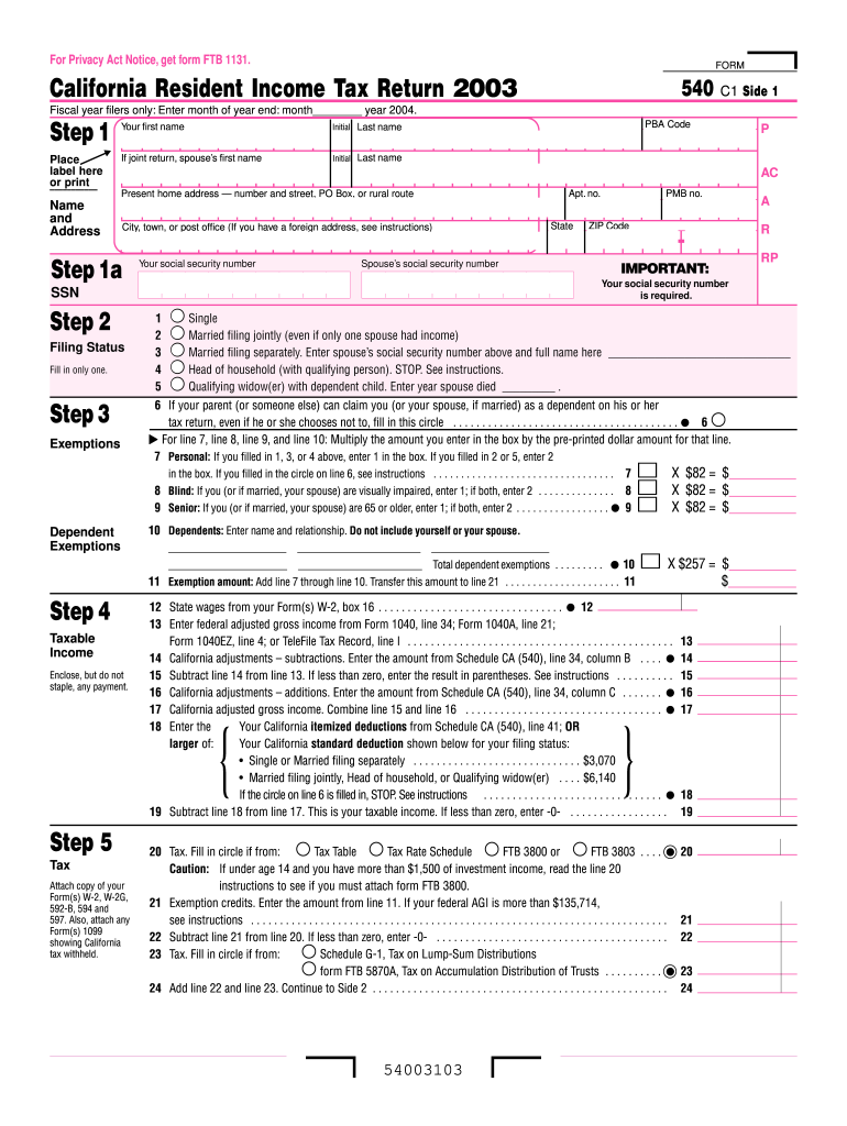  California Tax Form 2019