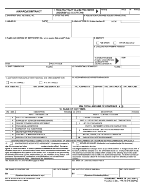 Get and Sign Award Contract 2011-2022 Form