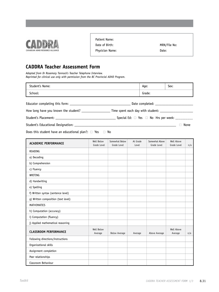  Caddra Forms 2014-2024