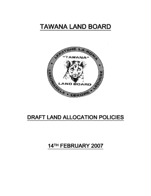 Tawana Land Board  Form