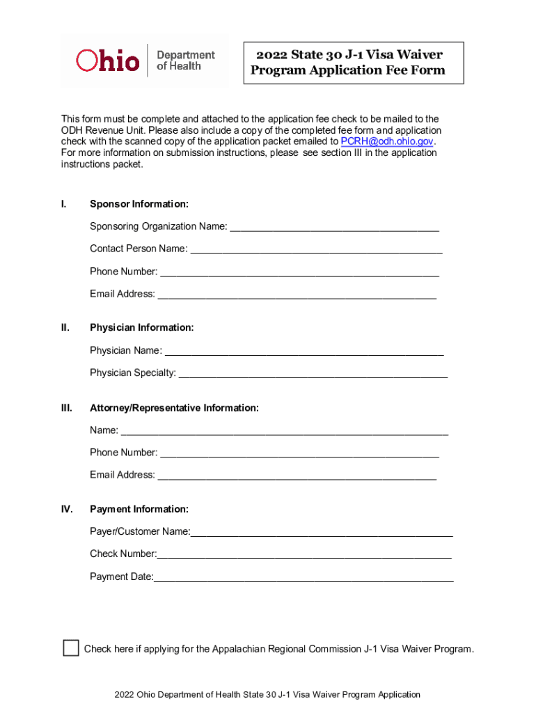 Ohio J 1 Waiver  Form