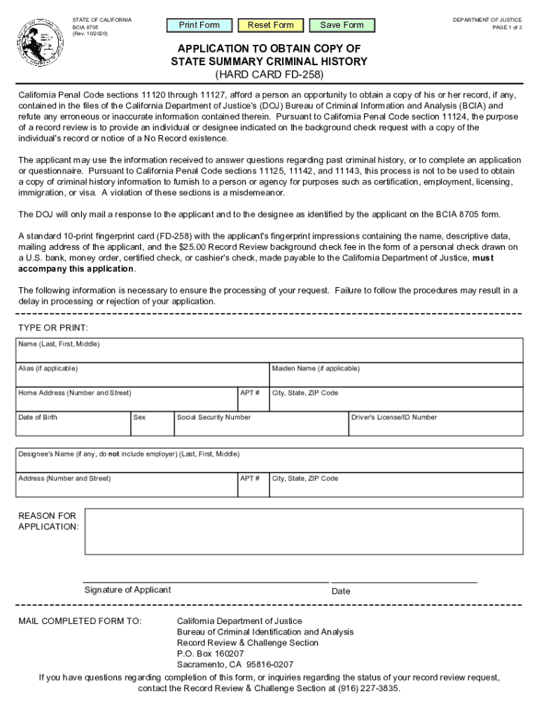 Get and Sign Bcia8705  Form