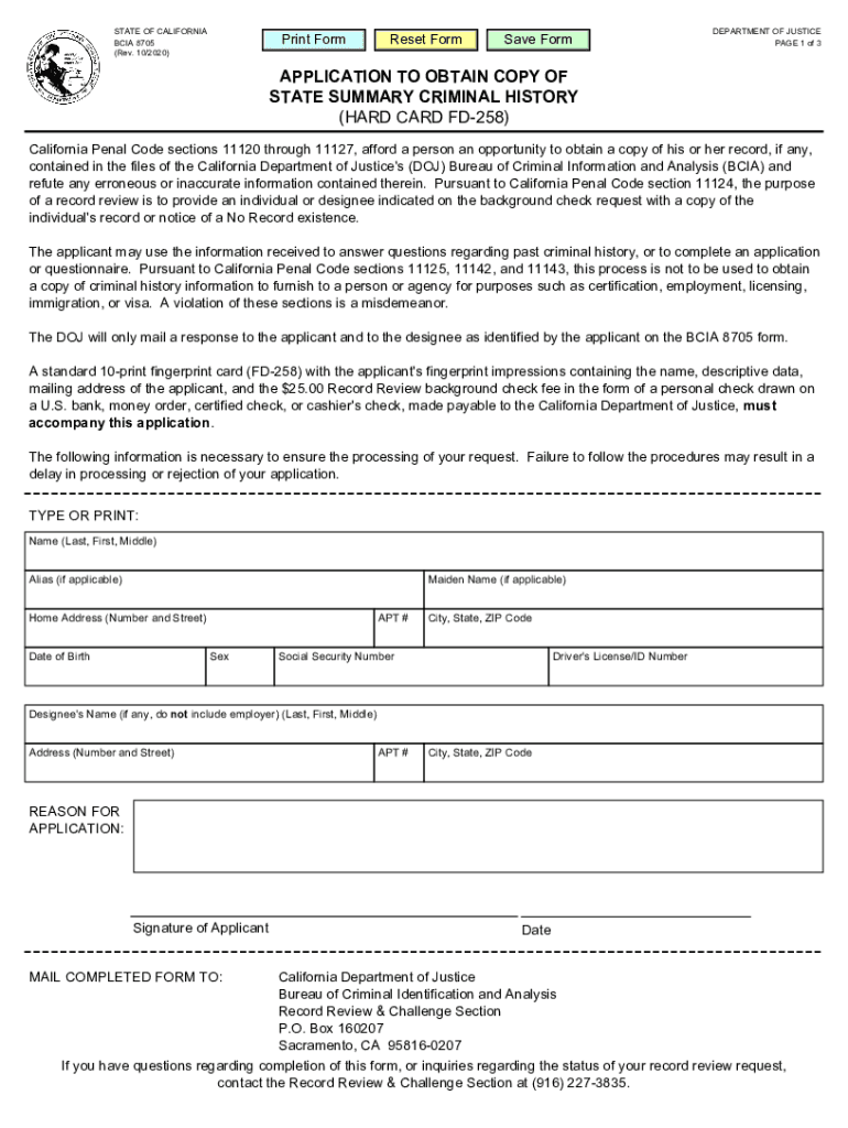 Bcia8705  Form